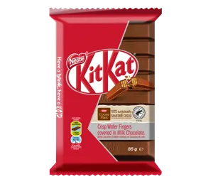 KitKat Finger Milk Chocolate 8 bars. 85 grams.